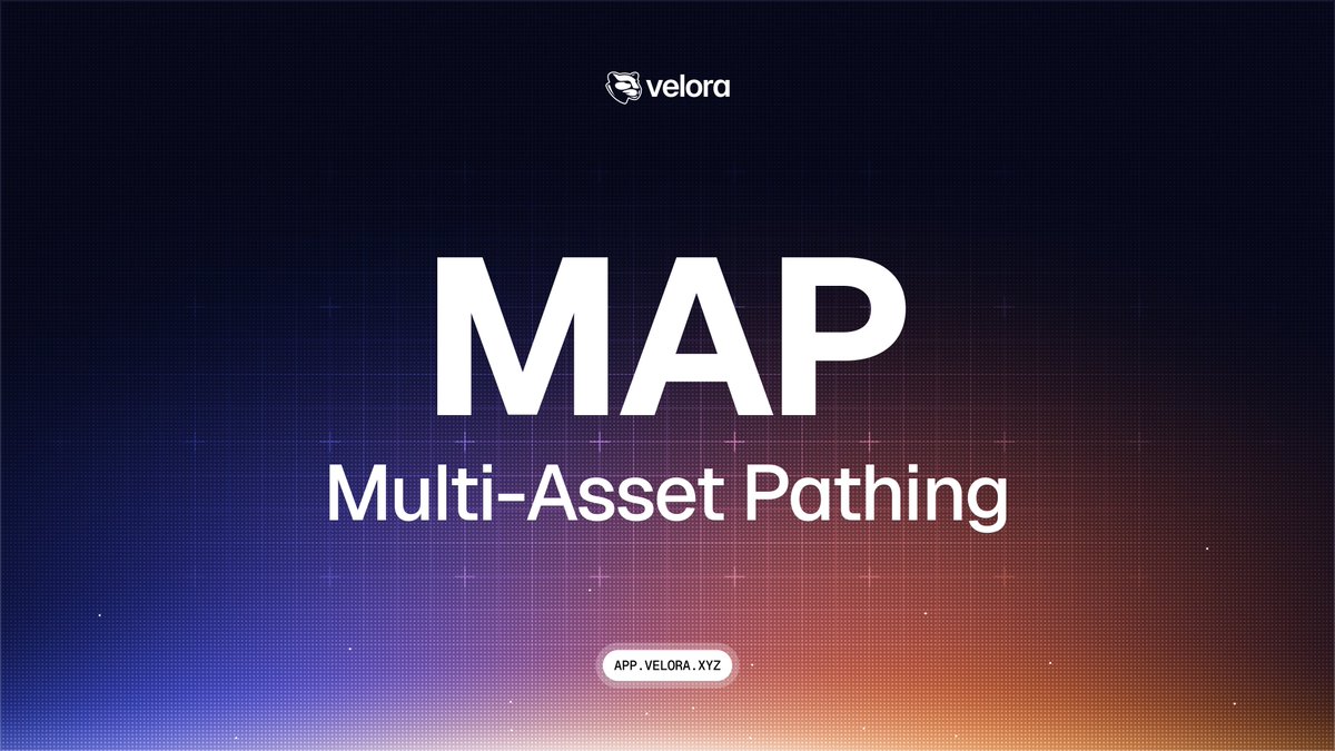 VeloraDEX's tweet photo. Introducing Velora's MAP Technology: Multi-Asset Pathing 🚀
Velora’s new routing engine upgrade that makes your swaps:
✅ Smarter
✅ Cheaper
✅ More reliable
Here’s how MAP changes the game 🧵↓ https://t.co/Z8vwtBTO3t