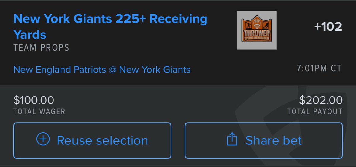 ThrowerCards's tweet photo. We’ve been on an INSANE run with NFL plays 🔥💸

Here’s tonight’s play! 🏈 

#ThrowerSports 🦖 https://t.co/YKqvT8h9bB