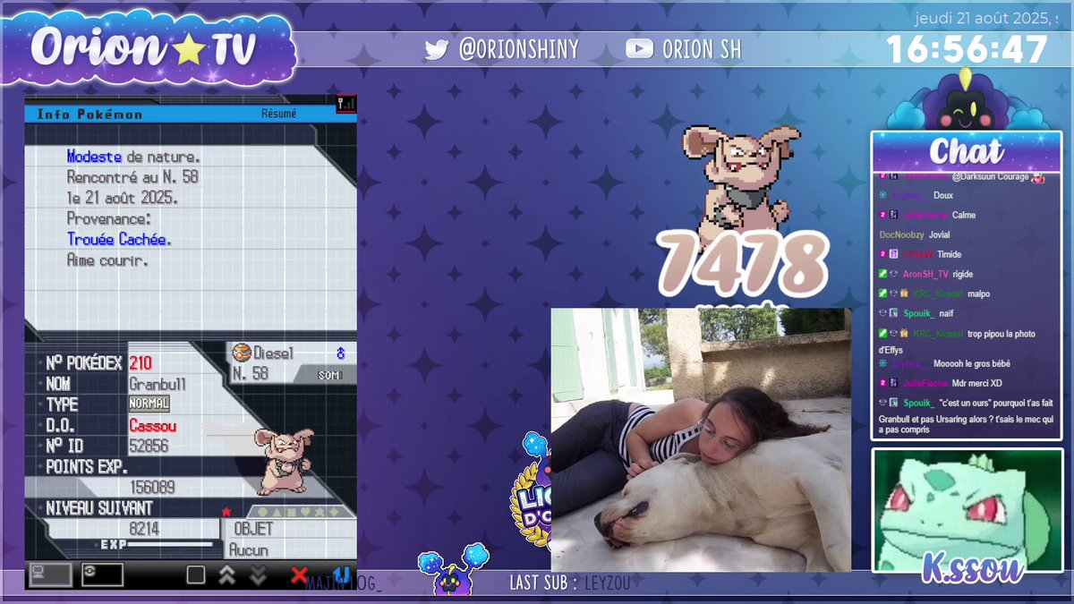 ✨GRANBULL SHINY, LE 150EME !

L'hommage à mon chien est enfin accompli !

Je chassais Snubbull dans ce but, mais pour garantir mon 150e shiny unique, je suis passée par les Trouées Cachées en délock pour obtenir mon Granbull mâle, qui est le shiny qui lui ressemble le plus.🤍