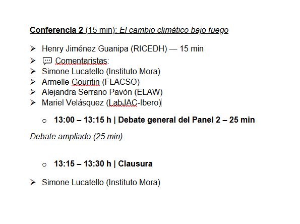 Seminario Internacional Justicia Climática y Derechos Humanos: "De la Ciencia a la Acción Jurídica y Geopolítica".
📅26 de agosto, 10:00 h
📍Sala Nicole Giron, sede Plaza.
💻 Modalidad: Híbrida
👉Transmisión vía YouTube Instituto Mora Difusión.
🔹Programa: sge.st/5Helui2