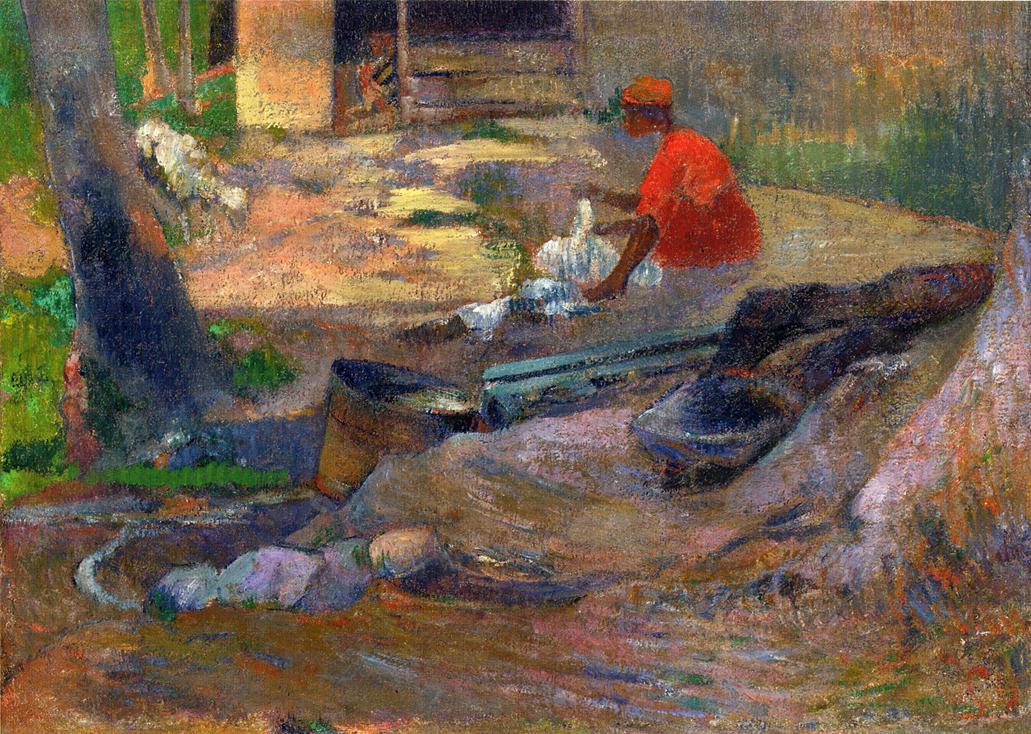 A little washerman, 1887 #artbots #gauguin
