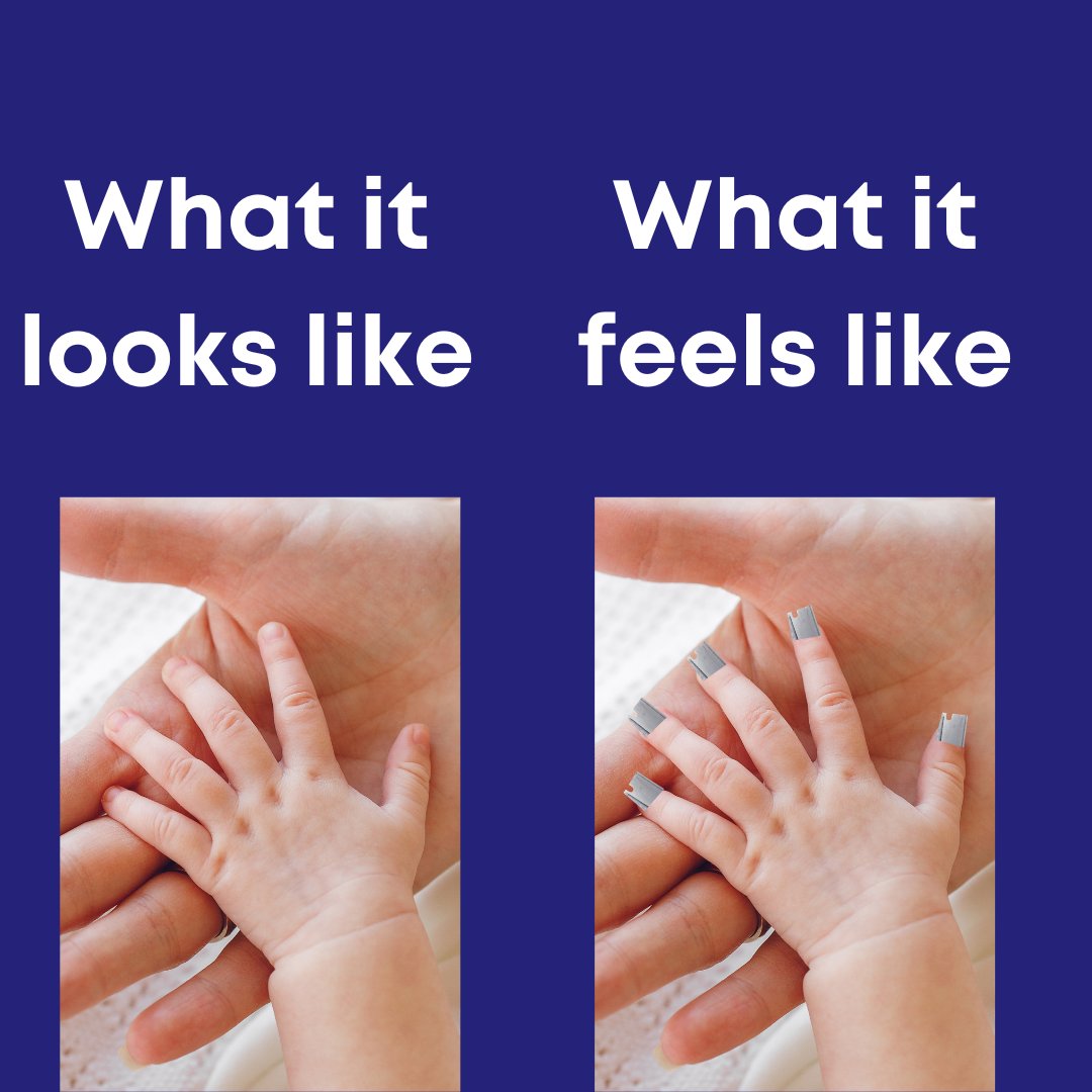 MySmartHandsLP's tweet image. When a baby's tiny grip feels like holding onto little claws 😅 #ParentingLife #BabyNails
