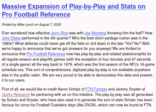 Fantastic work <a href="/ASchatzNFL/">Aaron Schatz 🏈</a>