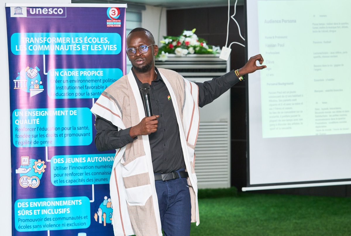 UNESCOBrazza's tweet photo. 🗓️Jour 2 de l'atelier UNESCO : formation sur la communication éthique et la narrat% d'impact en santé reproductive et lutte contre les violences basées sur le genre. Renforcement des capacités des jeunes et des médias.#ProgrammeO3 #CommunicationResponsable #SSR #VBG #TicTacAdo https://t.co/0AnXoPRa8N