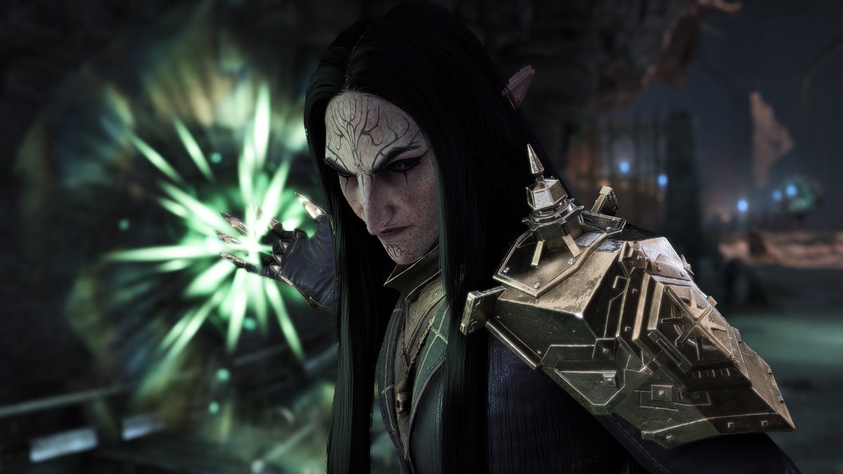 opened veilguard just to take some pics of the creepy child 

i hate the photo mode, i wish we could just pose the characters