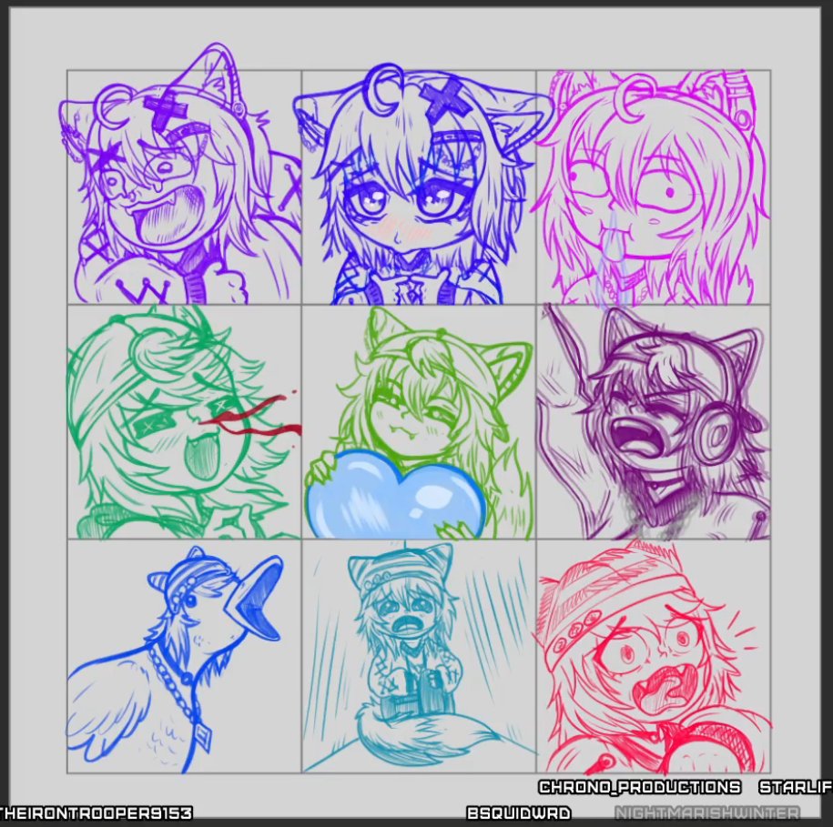 tatewolfz's tweet photo. HAPPY THURSDAY! 💙

Stream will be in an hour and a half, I present the first brand new 9 emotes for my channel of the new model I sketched up yesterday! 🤪

We will be continuing these today and jamming, see you soon! 🐺🌙 #wolfvtuber #newemotes https://t.co/o7Hkx4ZSV4