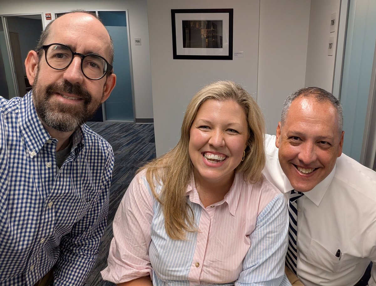 I love when we have distinguished (and fun) visitors here in the <a href="/ceidotorg/">Competitive Enterprise Institute</a> office. Great to see <a href="/RachKBarkley/">Rachel Barkley</a> (of <a href="/NationalCenter/">National Center for Public Policy Research</a> &amp; <a href="/AbleAmericans/">Able Americans</a>) in the hallway, exchanging parenting tips with 4x dad champ <a href="/KentatCEI/">Kent Lassman</a>.