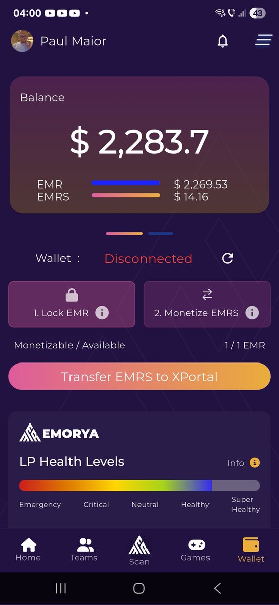 PaulMaior's tweet photo. Cand majoritatea #crypto scad, proiectul romanesc #EmoryaFinance prin care faceti bani "din mers", creste frumos! 🥰
De urmarit proiectul si moneda lor ca s-ar putea sa fie ceva cresteri faine in perioada urmatoare daca continua sa isi promoveze aplicatia.
Nu uitati ca aveti nevoie si de aplicatia xPortal ca sa folositi Emorya:
- Care nu aveti cont la xportal, link aici https://t.co/FCdC6tnKW9
- Care nu aveti inca aplicatia, o puteti descarca de aici: https://t.co/IEM7UimDZd
- Iar daca va cere codul de invitatie puneti codul acesta: iQLSPdP10jeRpX2e
DYOR: Faceti-va propria documentare si investiti doar in ceea ce aveti incredere. Eu doar va mai spun din cand in cand despre proiecte care imi plac.