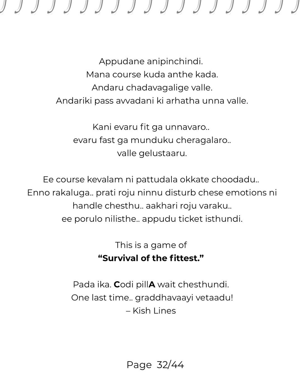 Golmal_CA's tweet photo. Oka graddha katha 🦅 

Must read one ❤️‍🔥 

#Kishlines 👑 https://t.co/Nojqd29myP