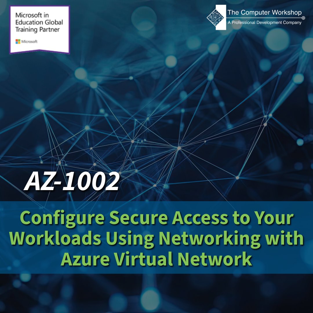 tcworkshop's tweet photo. Learn to configure access, set up networking &amp; protect workloads.
https://t.co/7JGsMo3BqJ

#Azure #CloudSecurity #VirtualNetwork #ITTraining https://t.co/9Mmmmye3yw