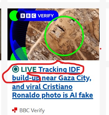 London DADA (@artaxis) on Twitter photo <a href="/BBCNews/">BBC News (UK)</a> homepage snip.
Real time build-up to genocide, get the popcorn out for entertainment that vys with Ronaldo's Ai photo.
And *this* we call civilization🤮
#gaza #genocide #ZionistTerrorist #palestine #Isupportpalestine #holcaust2 #antiwar #warprotest #londondada <a href="/BBCNews/">BBC News (UK)</a> homepage snip.
Real time build-up to genocide, get the popcorn out for entertainment that vys with Ronaldo's Ai photo.
And *this* we call civilization🤮
#gaza #genocide #ZionistTerrorist #palestine #Isupportpalestine #holcaust2 #antiwar #warprotest #londondada