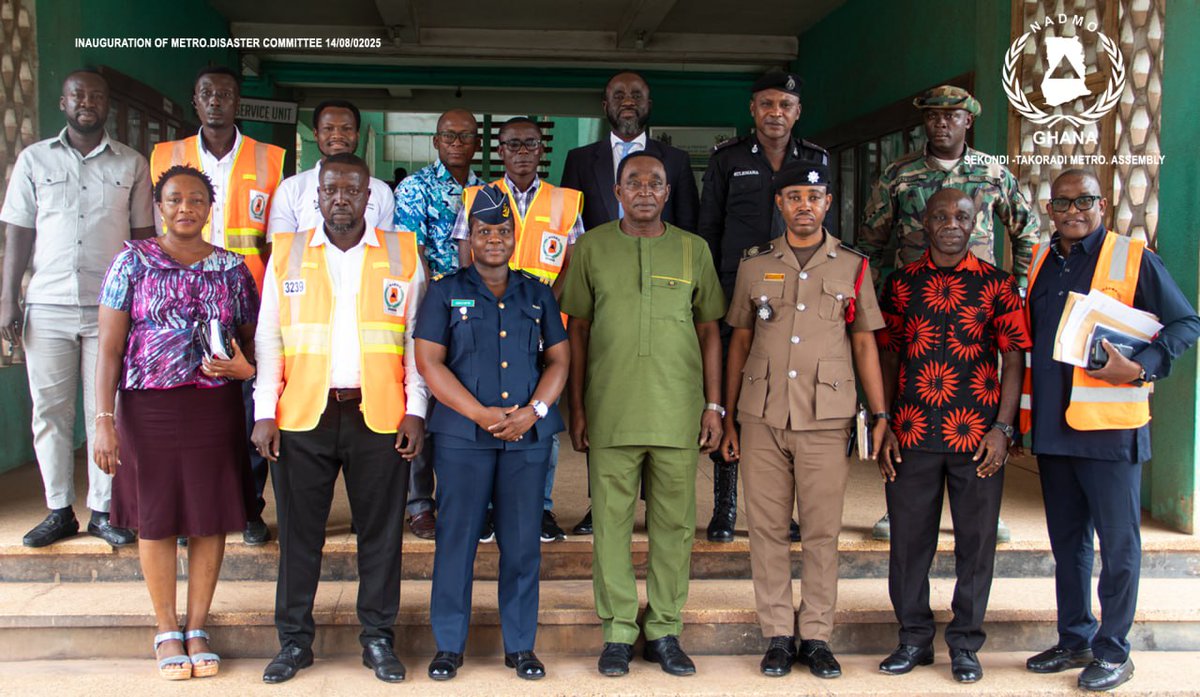 nadmoSTMA's tweet photo. Images: Inauguration of the Metro Disaster Management Committee – NADMO STMA, working together to strengthen preparedness, response, and resilience in our communities.
#preventionpays 
#nadmoghana
#nadmostma https://t.co/3wXjcjvHQK