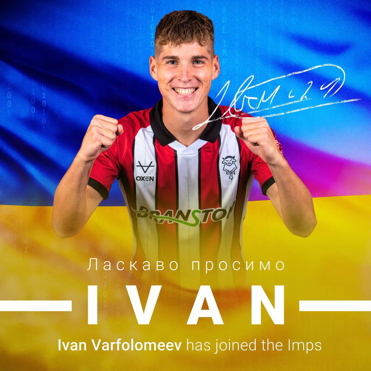 LincolnCity_FC's tweet photo. 🤝 Welcome to the Imps, Ivan!