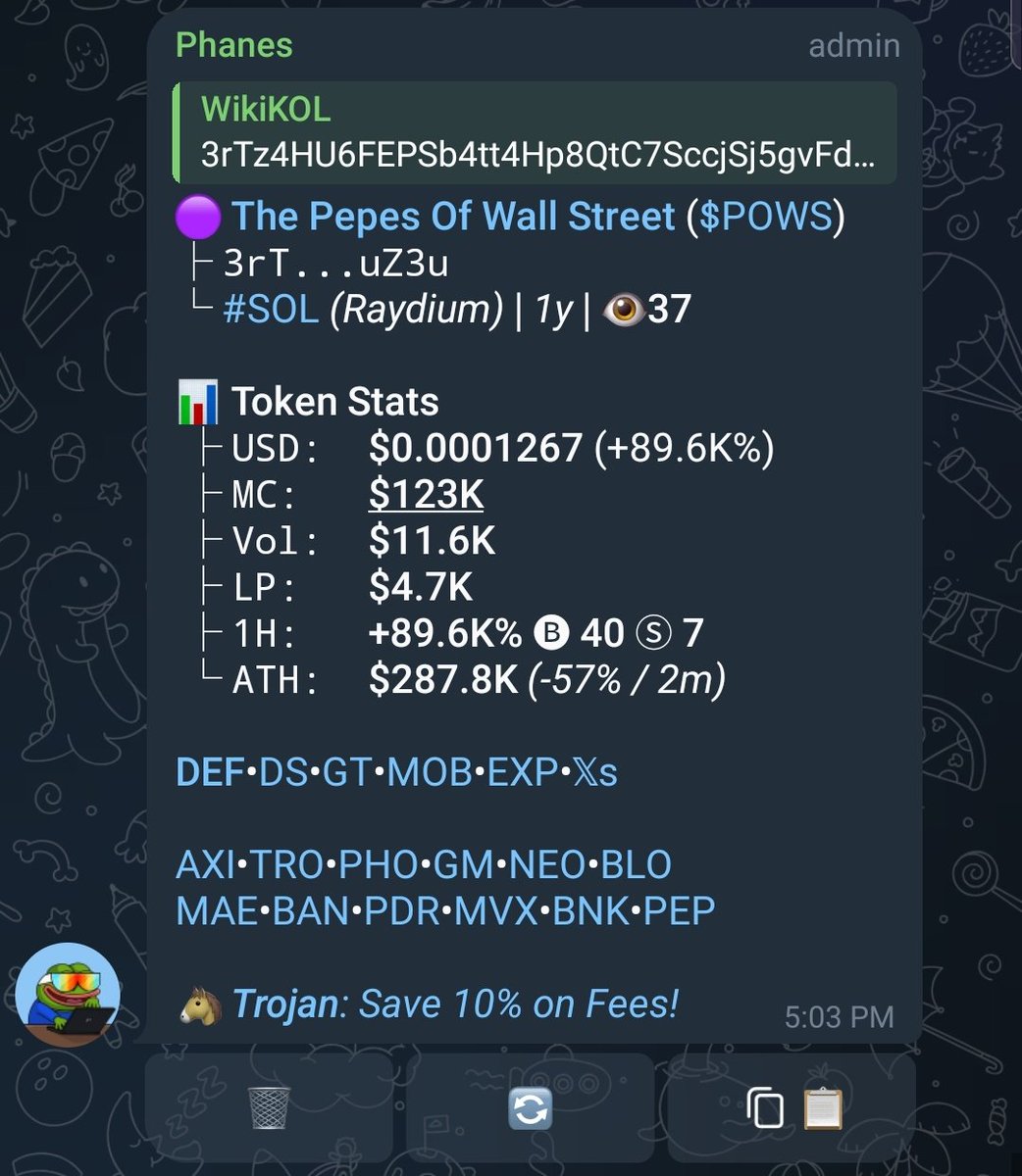 WikiKol1's tweet photo. Watch your entry on $POWS
Nice entry from

High risk gamble 
CA》
3rTz4HU6FEPSb4tt4Hp8QtC7SccjSj5gvFdhkbXEuZ3u
#Degenlife #Sol #CORTIS #overheidsefficiëntie #fenna $DG21 https://t.co/kZeNucRoBa