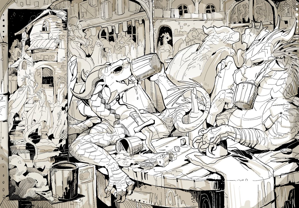 In the tavern
🍻🍻🍻
(characters belong to me and my friend)
#Wingsoffire #wingsoffire #wof