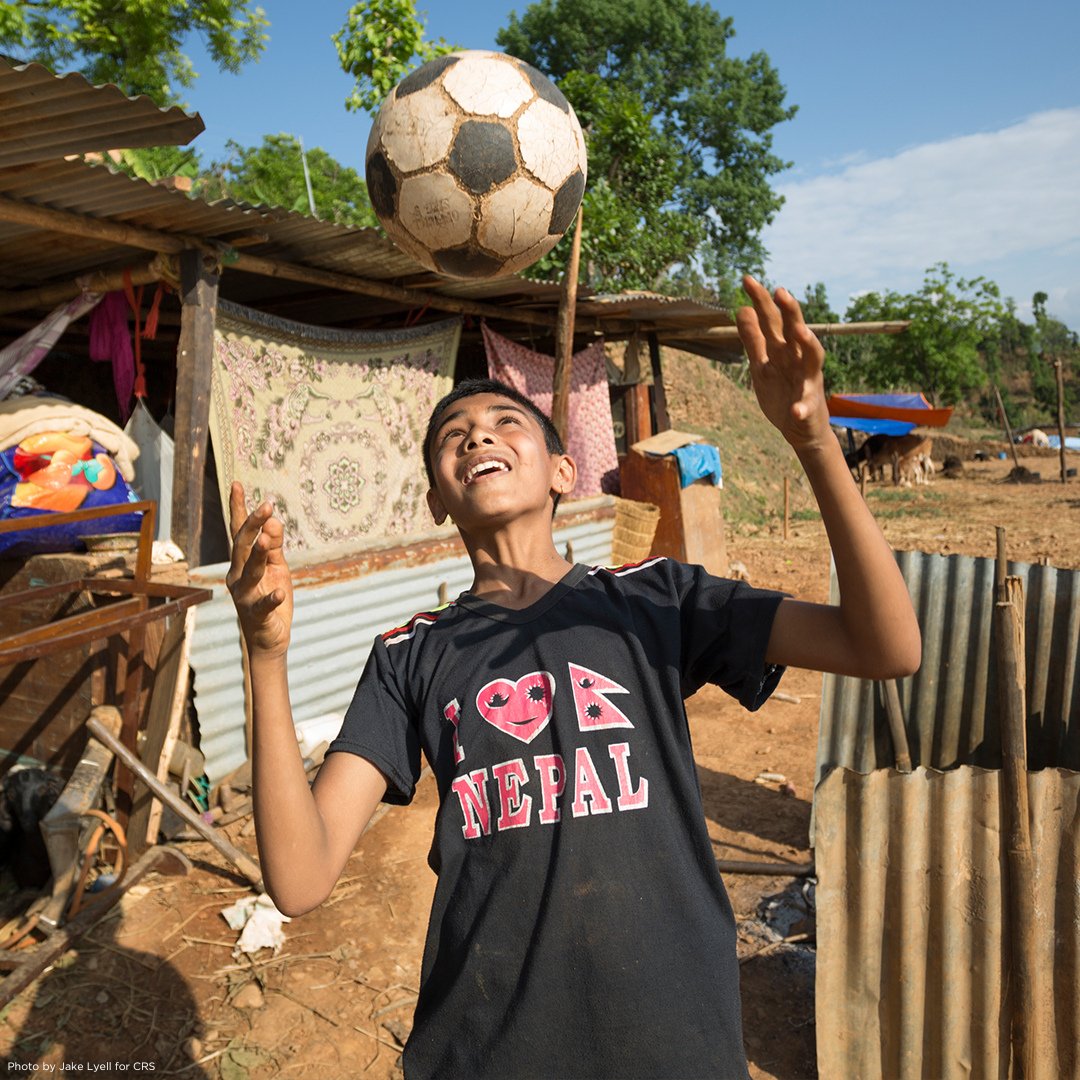 CatholicRelief's tweet photo. Play doesn’t need words. Ratna in Nepal and Akula in Nigeria remind us that this is what connects children everywhere.

You can help protect the wonder of play and make more of these moments possible: https://t.co/CiFkfFtoNq. #SharedDignity #ActNow https://t.co/UTAk693L8T
