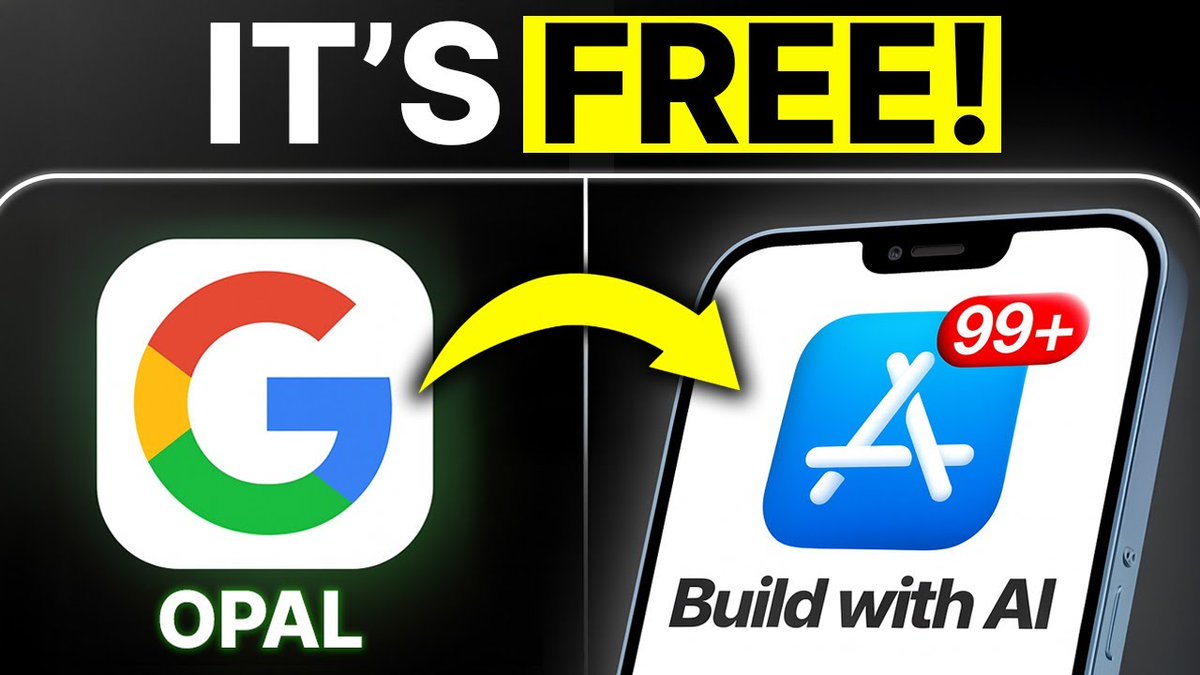 JulianGoldieSEO's tweet photo. WAIT... WHAT?! 🔥

Google Opal lets you build apps by just TALKING to it?

No coding, no crying, no $100/month fees?

I built 5 apps in 20 minutes!

Even my goldfish could do this! 🐠 https://t.co/S7BOxa5kWO
