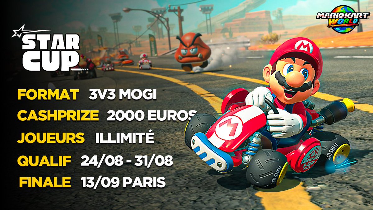 La compétition approche 🏆

Notre tournoi Star Cup vous attend
Formez votre équipe de 3 et tentez votre chance 👊

Les inscriptions sont encore ouvertes sur notre Discord 
 🔗discord.gg/tBWMtr4q