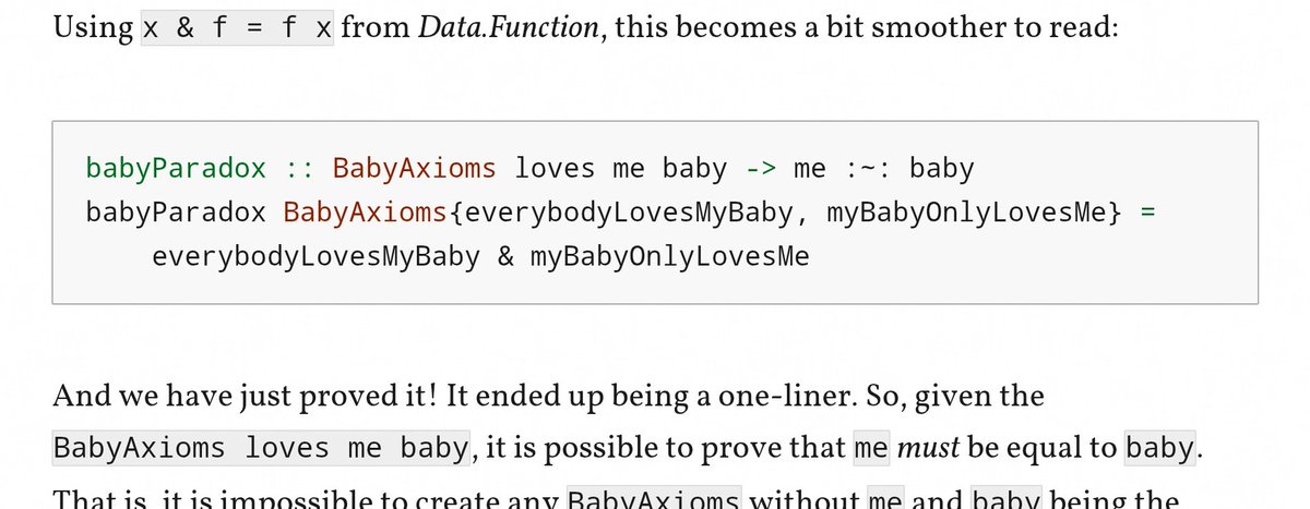 mstk's tweet image. wrote a quick blog post about expressing and proving the Baby Paradox in #Haskell.

the concrete implementation had been a go-to LLM stumper for me until GPT 5, so I thought it was about time!