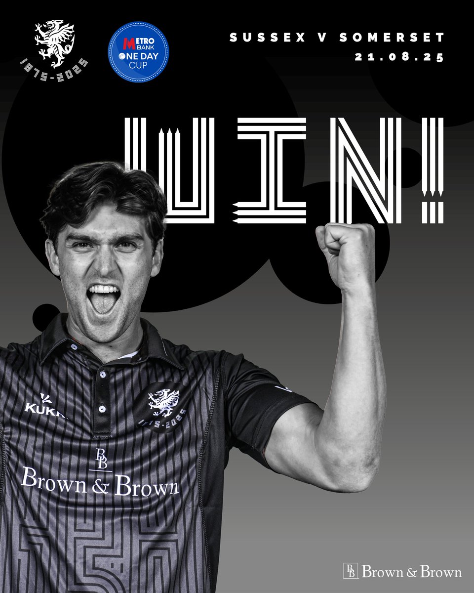 SOMERSET WIN BY 90 RUNS!!!!!! 5 WICKETS FOR TOM LAMMONBY!!!! 🔥🔥🔥🔥🔥

#SUSvSOM 
#WeAreSomerset