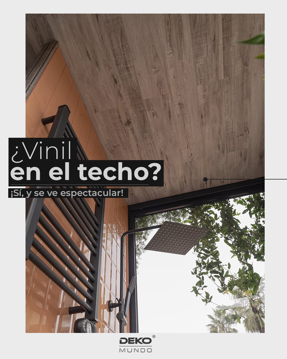 dekomundo's tweet photo. En Deko Mundo apostamos por la versatilidad. Nuestros pisos vinílicos LVT no solo transforman ambientes cuando se instalan bajo tus pies… también elevan el diseño cuando se llevan al techo. 😎

Atrévete a transformar cualquier ambiente con un mucha de personalidad. 👌🏼 https://t.co/fUIoJcK9nP
