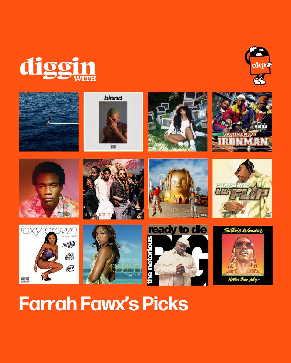 From Stevie Wonder to Frank Ocean, <a href="/FarrahFawx/">Farrah Fawx</a>  pulled up to the OKP Lounge to select 12 albums that represent her style. She tells us about wanting to work with <a href="/sza/">SZA</a> one day and much more. 

📺WATCH NOW: youtube.com/watch?v=sRNcNH…