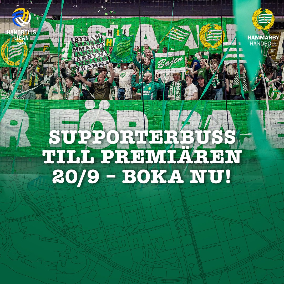 🚌BUSS &amp; PLÅT! Ligapremiär i Eskilstuna – bokningen nu öppen👇

hammarbyhandboll.propublik.se/guifborta2526

#bajen #ekenlaget #handbollsligan