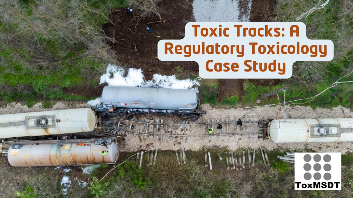 toxmsdt's tweet photo. What happens when a train derailment releases hazardous chemicals? This ToxMSDT case study explores how regulatory toxicology sets safe exposure levels and informs public health decisions. https://t.co/jcBGNPmxJt https://t.co/bbMMre2rOW