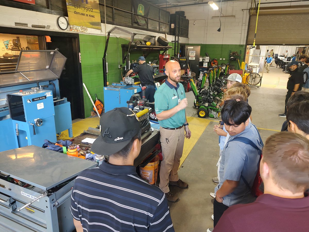 Our students got to meet some industry professionals at the elite level. Equipment managers, assistant superintendents, equipment contractors and more. They shared valuable information from small engines, to fertility, &amp; course management. 
<a href="/SouthForsythHS/">SouthForsythHS</a> 
<a href="/fcspathways/">Forsyth County Schools Pathways | CTAE & Fine</a>
