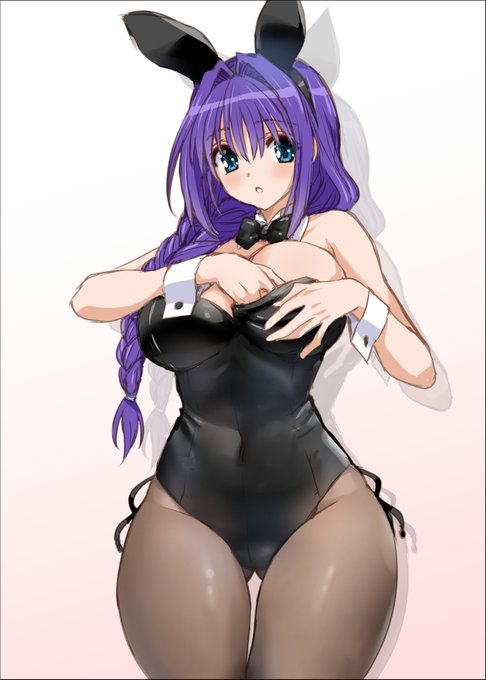 ちょうどリクエスト絵バニー秋子さんを手直ししてる最中だったので。
 #バニーの日 