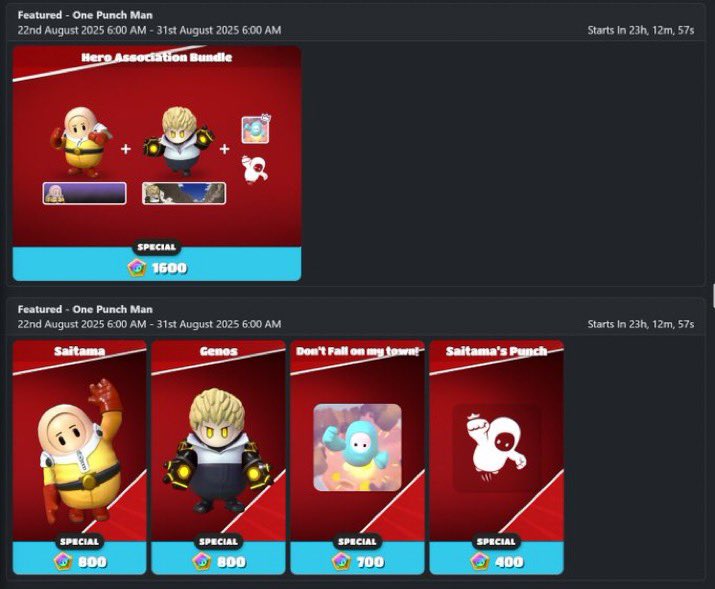 Here’s what you get with the OPM X Fall Guys collaboration! https://t ...