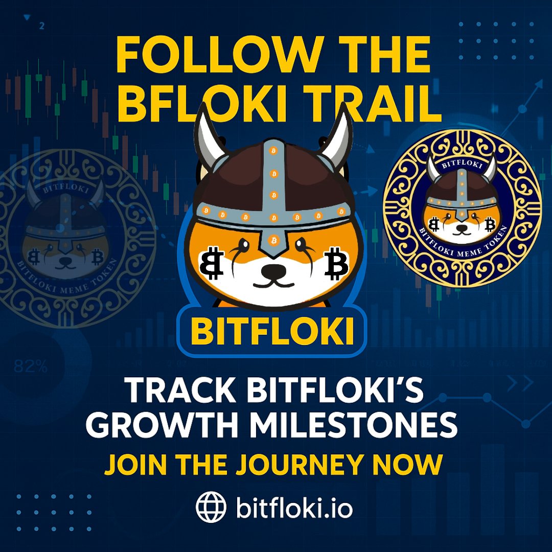 BitFloki_io's tweet photo. 🐾 Follow the $BFLOKI Trail
🐾 Track BitFloki’s growth milestones.
📈 See how far we’ve come.
🌟 Join the journey now.
#FlokiTrail #CryptoJourney #BitFlokiGrowth #BFLOKI https://t.co/cvFzPFOKG0