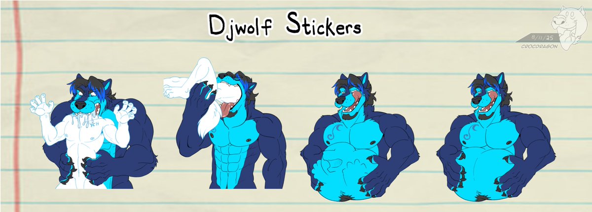Telegram Stickers commissioned by Djwolf