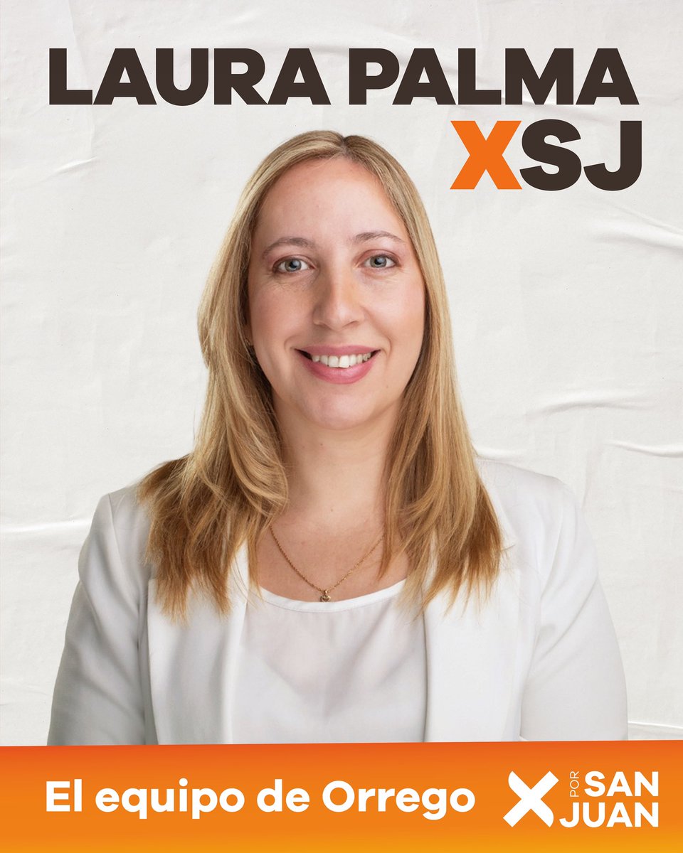 💪🏼 <a href="/LauraPalma_ok/">Laura Palma</a> representa compromiso, diálogo y gestión cercana a cada sanjuanino.
Junto a <a href="/fabianmartinsj/">Fabián Martín</a> y <a href="/RizoFederico/">Federico Rizo</a> , desde el Congreso defenderá a San Juan y el camino que @drmarorrego viene construyendo. 🧡 #XSanJuan
