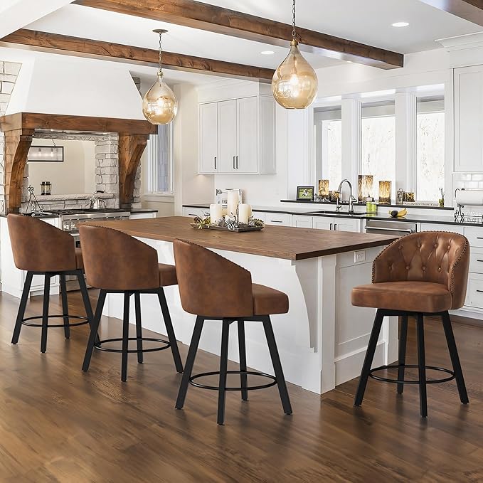 Clarabestsel's tweet photo. Counter Height Bar Stools Set of 4, 26" Swivel Faux Leather Upholstered Bar Stools with Backs and Metal Legs !!

🪑https://t.co/xLku8T8zcK https://t.co/j0q72DBgX7