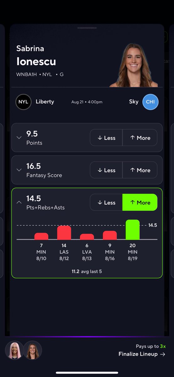 XHiddenPicks's tweet photo. 🚨Sabrina Ionescu O 14.5 1H
The books don’t want you taking the over 
Cuz it’s TOO FREE 
If it’s not a blowout take anything…she’s murdering all her lines today…STAMP IT https://t.co/M6uoOOXCsE