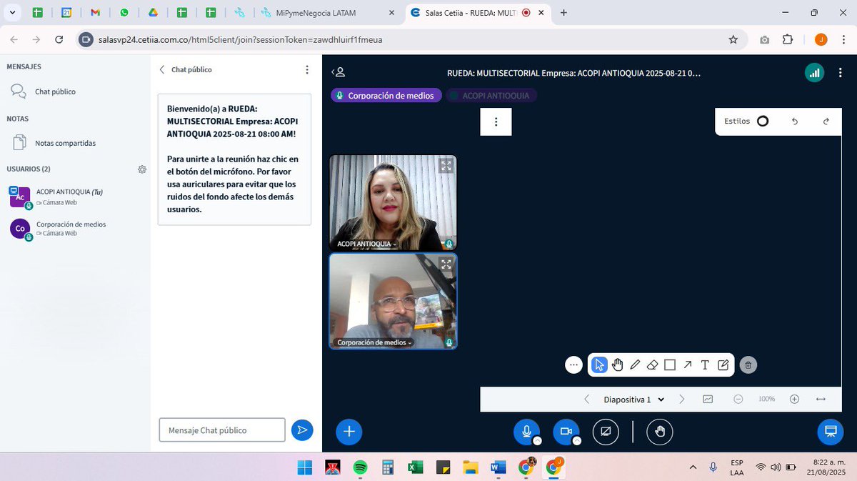 <a href="/AcopiCaldas/">ACOPI Caldas</a> <a href="/ITMinstitucion/">Institución Universitaria ITM</a> 📊 Segunda ronda, nuevas oportunidades.
La Rueda de Negocios continúa... ¡y las conexiones no paran!
Es momento de presentar tu propuesta, escuchar y crear sinergias.
#EmpresasQueConectan #NetworkingEfectivo