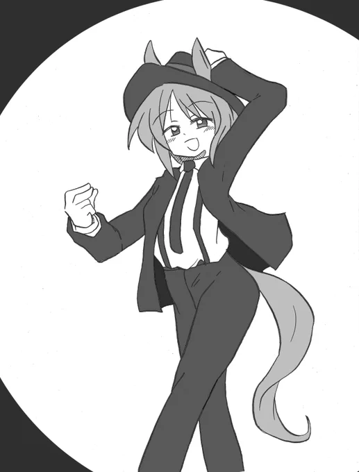 バニー描こうと思ったけど途中でこれ似合うと思って完成した何とかソングとなんたらステップ仕様