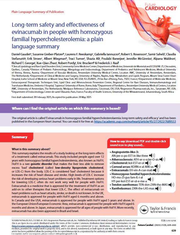 Plain Language Summaries (@plainlangsumm) on Twitter photo New study highlights long-term outcomes with an ANGPTL3 inhibitor for homozygous familial hypercholesterolemia.
hubs.ly/Q03BJNsR0
#KnowFH
<a href="/FamilyHeartCMO/">Family Heart Foundation Chief Medical Officer</a>
@familyHeartFdn
#RunsintheFamily <a href="/nationallipid/">National Lipid Association</a> <a href="/ASPCardio/">ASPC</a> @ACCintouch <a href="/AmerAcadPeds/">American Academy of Pediatrics</a> <a href="/ABCardio1/">Association of Black Cardiologists</a> New study highlights long-term outcomes with an ANGPTL3 inhibitor for homozygous familial hypercholesterolemia.
hubs.ly/Q03BJNsR0
#KnowFH
<a href="/FamilyHeartCMO/">Family Heart Foundation Chief Medical Officer</a>
@familyHeartFdn
#RunsintheFamily <a href="/nationallipid/">National Lipid Association</a> <a href="/ASPCardio/">ASPC</a> @ACCintouch <a href="/AmerAcadPeds/">American Academy of Pediatrics</a> <a href="/ABCardio1/">Association of Black Cardiologists</a>