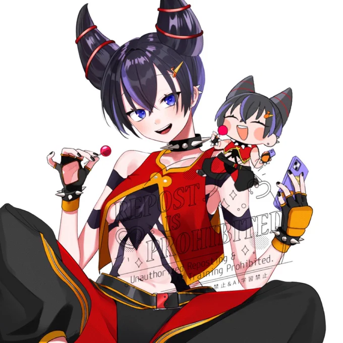 skeb納品しました! 赤いジュリちゃんの衣装描くの新鮮 #Skeb