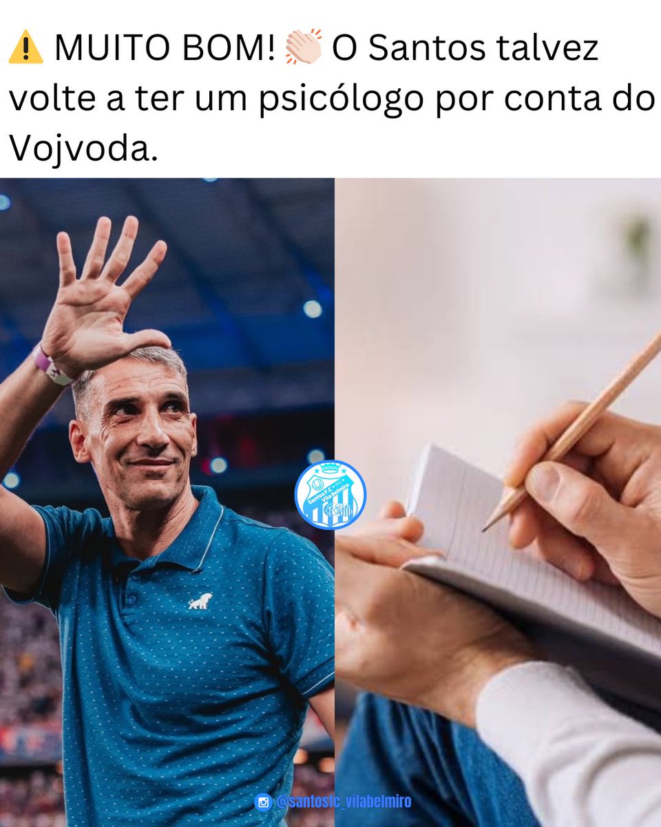 Santos FC Vila Belmiro (@svilabelmiro) on Twitter photo ✍🏻 Talvez o Santos Volte a ter um psicólogo, Muito Bom e importante se realmente acontecer. 👏🏻
📰| Informação Do <a href="/lucasdsbarros/">Lucas Barros</a> ✍🏻 Talvez o Santos Volte a ter um psicólogo, Muito Bom e importante se realmente acontecer. 👏🏻
📰| Informação Do <a href="/lucasdsbarros/">Lucas Barros</a>