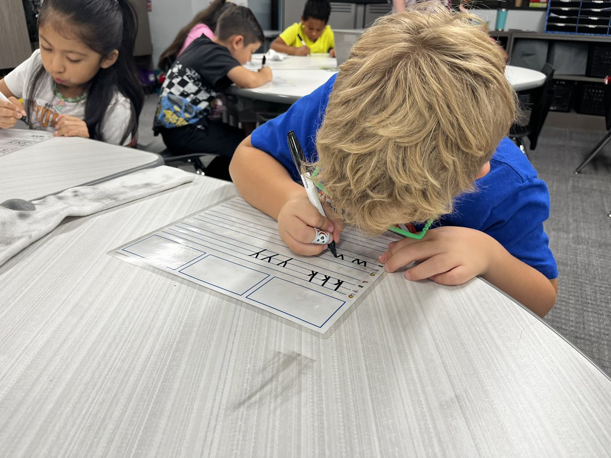 Our first graders are hard at work during literacy with Miss Richardson! 📝💡 The room is filled with focus, excitement, and a love for learning as students engage in a meaningful lesson. 👏 #WeGrowPanthers #WhyWT