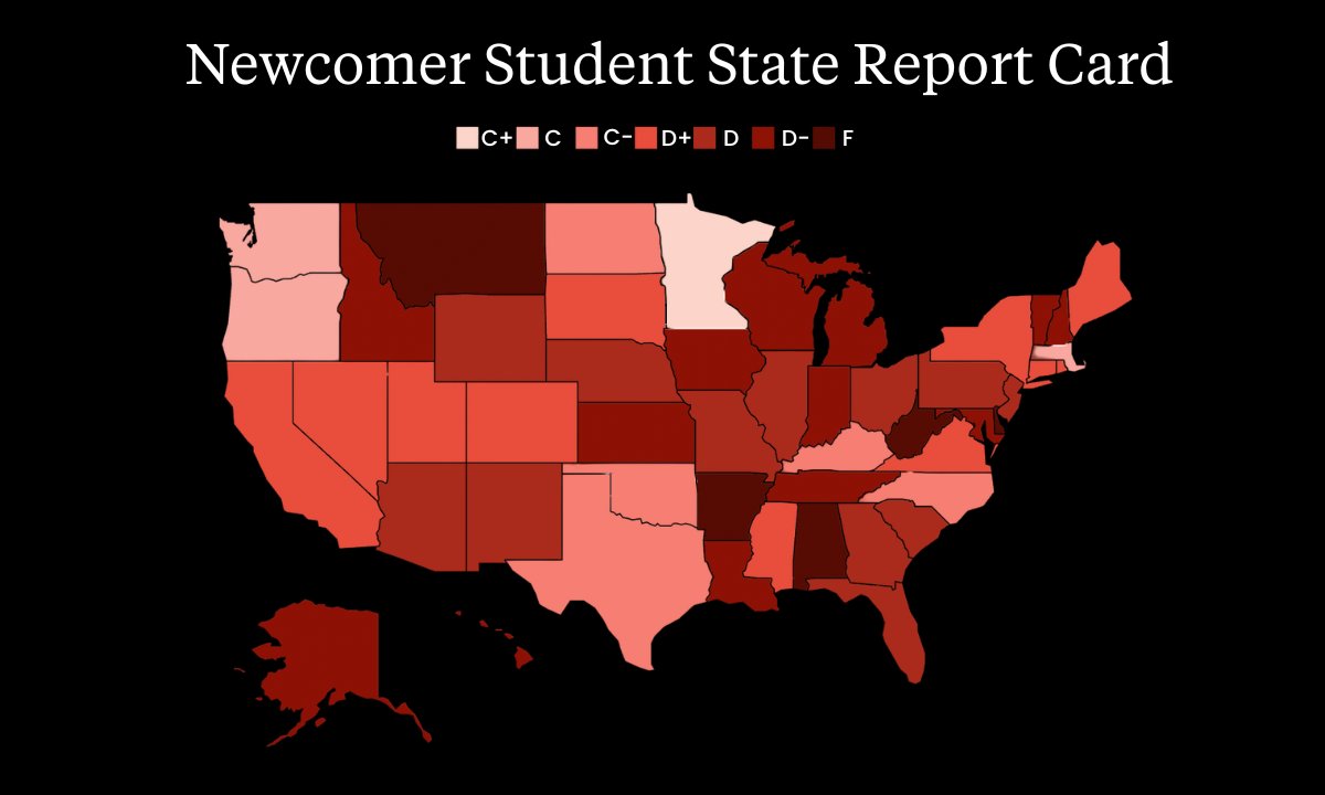 The74's tweet photo. New study: Not one state adequately supports immigrant students https://t.co/35aS9Ls54j https://t.co/AWYlLeJRRG