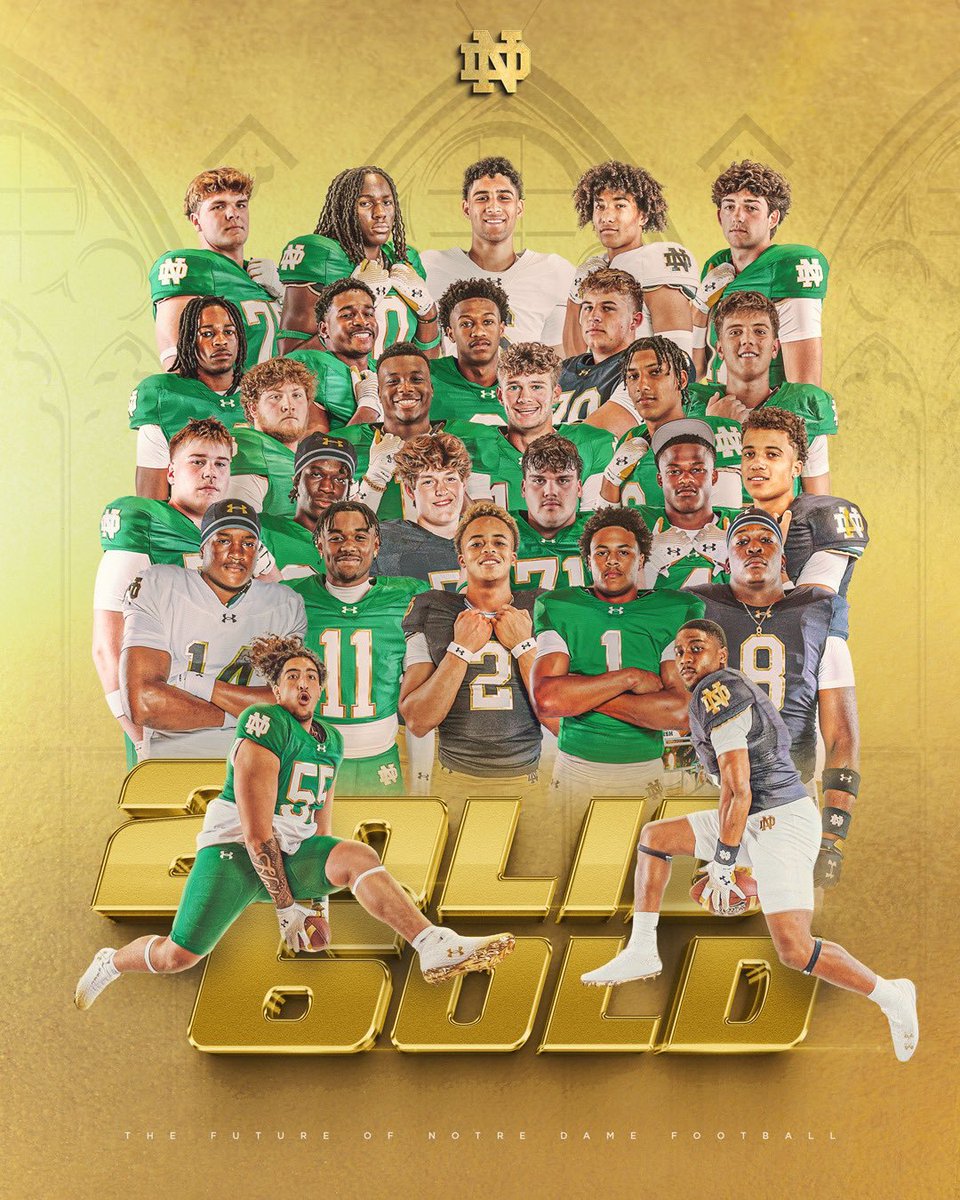 Mike Singer (@miketsinger) on Twitter photo Notre Dame's class graphic is sick. 🔥☘️
All 27 of the Fighting Irish's impressive 2026 class pictured below ⤵️
(Via <a href="/sullyg74/">Sullivan Garvin C/O 2026</a>) Notre Dame's class graphic is sick. 🔥☘️
All 27 of the Fighting Irish's impressive 2026 class pictured below ⤵️
(Via <a href="/sullyg74/">Sullivan Garvin C/O 2026</a>)