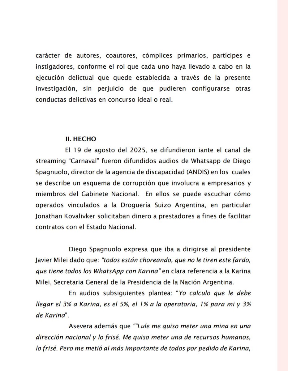 Solanopo's tweet photo. Acabo de denunciar penalmente a Javier y Karina Milei, Spagnuolo, Lule Menem y a Jonathan Kovalivker por la corrupción en ANDIS. Son un gobierno de estafadores y coimeros. Esta clarísimo donde fue la plata para discapacidad. https://t.co/Vw0AwtWtjD