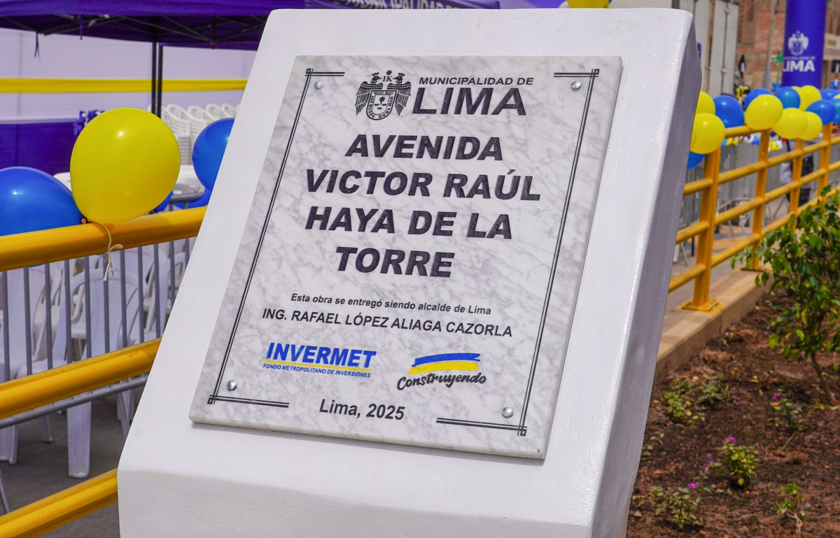 🎉 ¡INAUGURAMOS LA NUEVA AV. VICTOR RAÚL HAYA DE LA TORRE EN SAN MARTÍN DE PORRES!✨
¡SEGUIMOS TRANSFORMANDO LIMA!🎊