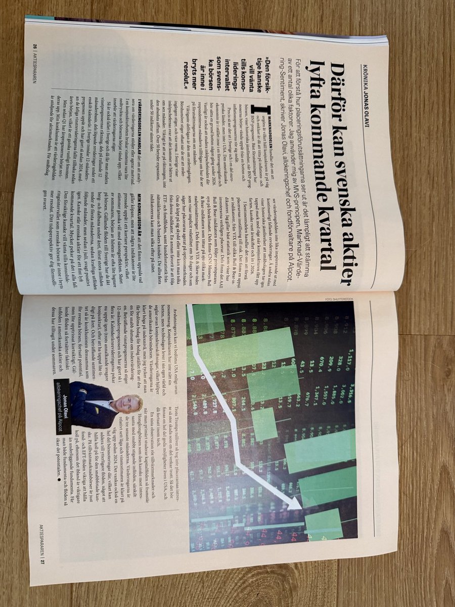 Dags för krönika i köp- och läsvärda Aktiespararen från ⁦<a href="/aktiespararna/">Aktiespararna</a>⁩ Passa på att köpa ett nummer innan de tar slut👍