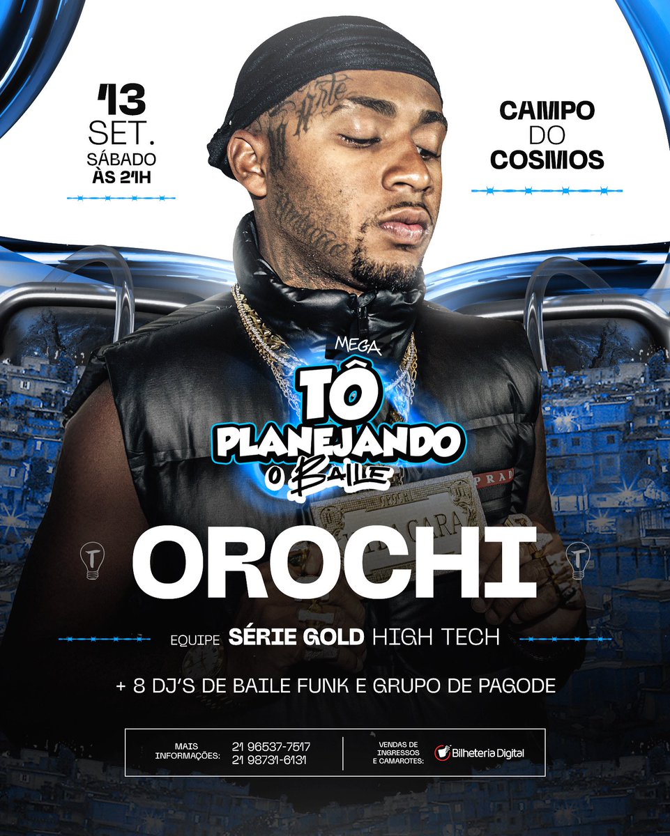 13 de Setembro temos um encontro marcado na ToPlá com <a href="/orochi1999_/">CHIRÓ</a>    botando o Baile de cabeça pra baixo.

Além de OROCHI teremos muito MAIS, teremos um PAGODÃO ARRUMADO daqueles que a gente ama.