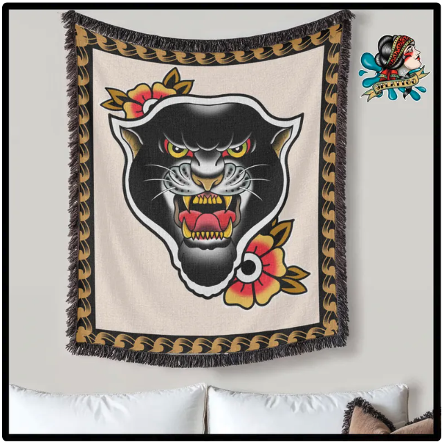 SplattooTattoo's tweet photo. Woven Blanket with Traditional tattoo Panther Cozy blanket or tapestry and a perfect home decor gift for an artist or tattoo enthusiast
https://t.co/epUD8iQVsP https://t.co/FGSW9Fb1m3