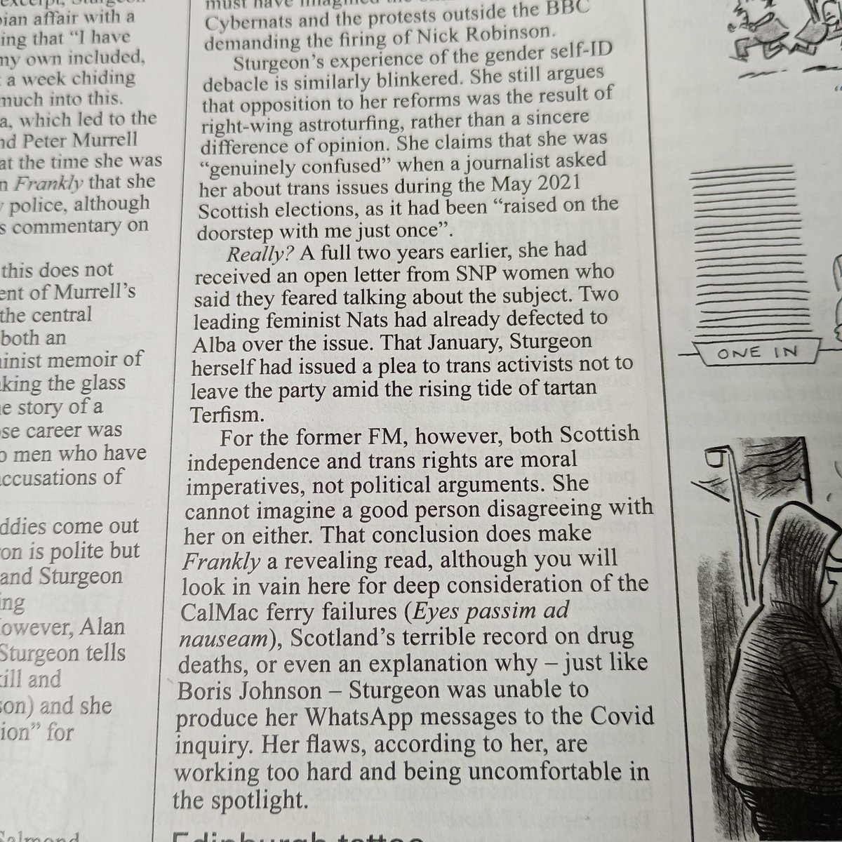 Persistent Feminist (@radfem52) on Twitter photo <a href="/suladoyle/">Ursula Doyle</a> <a href="/AmandaPCraig/">Amanda Craig</a> I couldn't believe my eyes when I read that!
They also reviewed Sturgeon's book in this issue, mentioning GC women as if we were reasonable human beings with rights, & opinions WORIADS. 👇🏼🤷🏼 <a href="/suladoyle/">Ursula Doyle</a> <a href="/AmandaPCraig/">Amanda Craig</a> I couldn't believe my eyes when I read that!
They also reviewed Sturgeon's book in this issue, mentioning GC women as if we were reasonable human beings with rights, & opinions WORIADS. 👇🏼🤷🏼